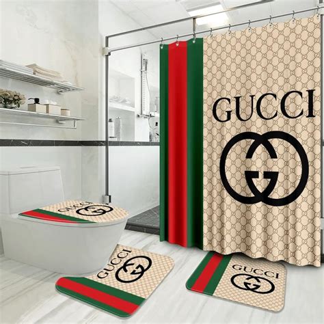 gucci bathroom set with shower curtain|gucci shower curtain for sale.